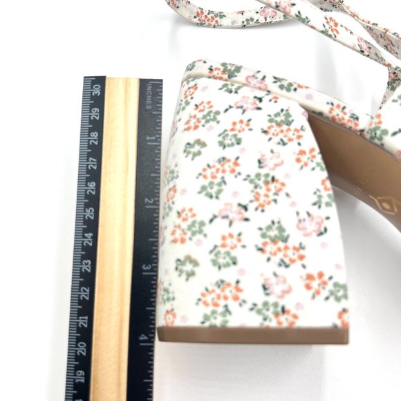 Katy Perry Size 9 The Meadow White Pink Floral Chunky Block Heel Sandals Shoes - Picture 12 of 15
